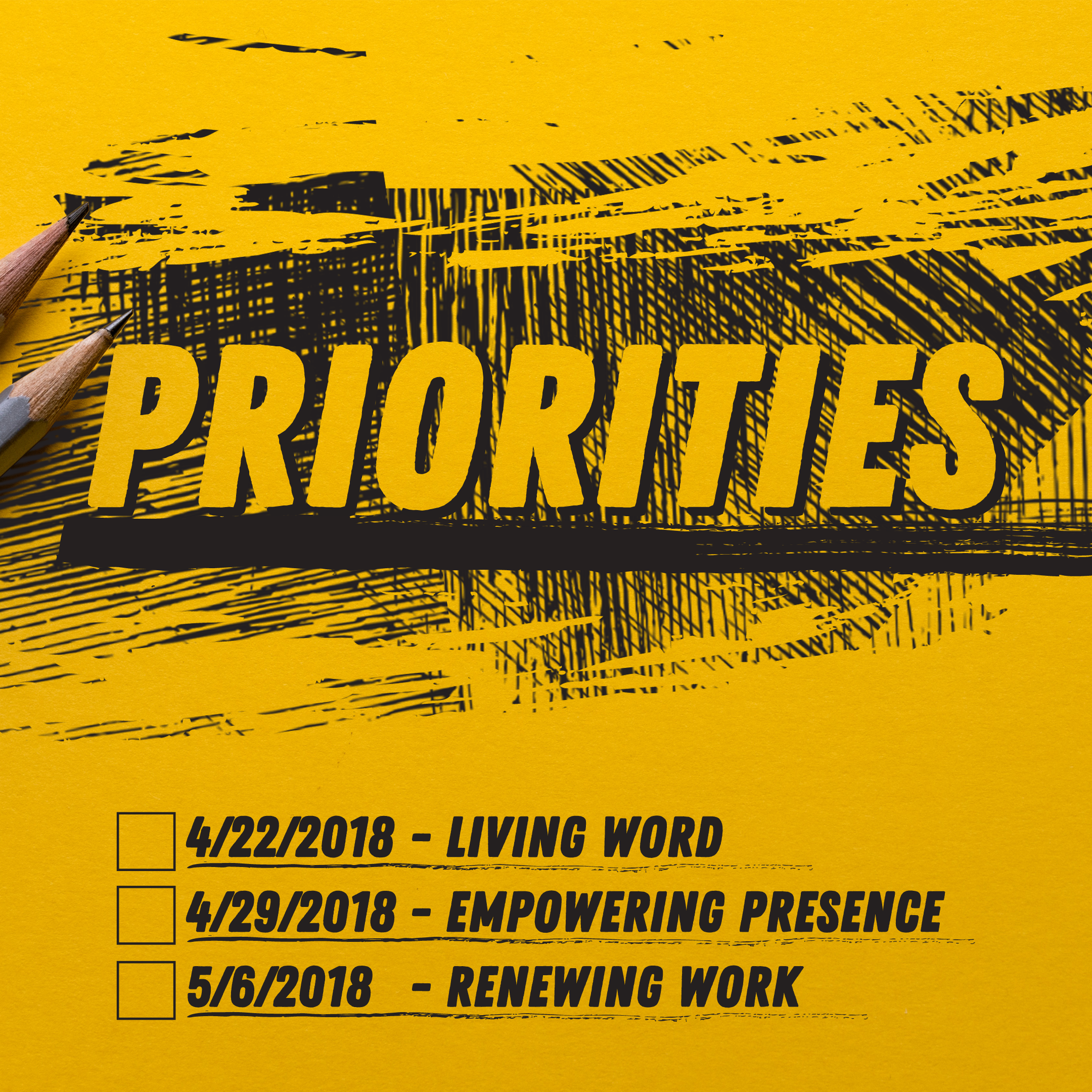 New Series Alert! PRIORITIES